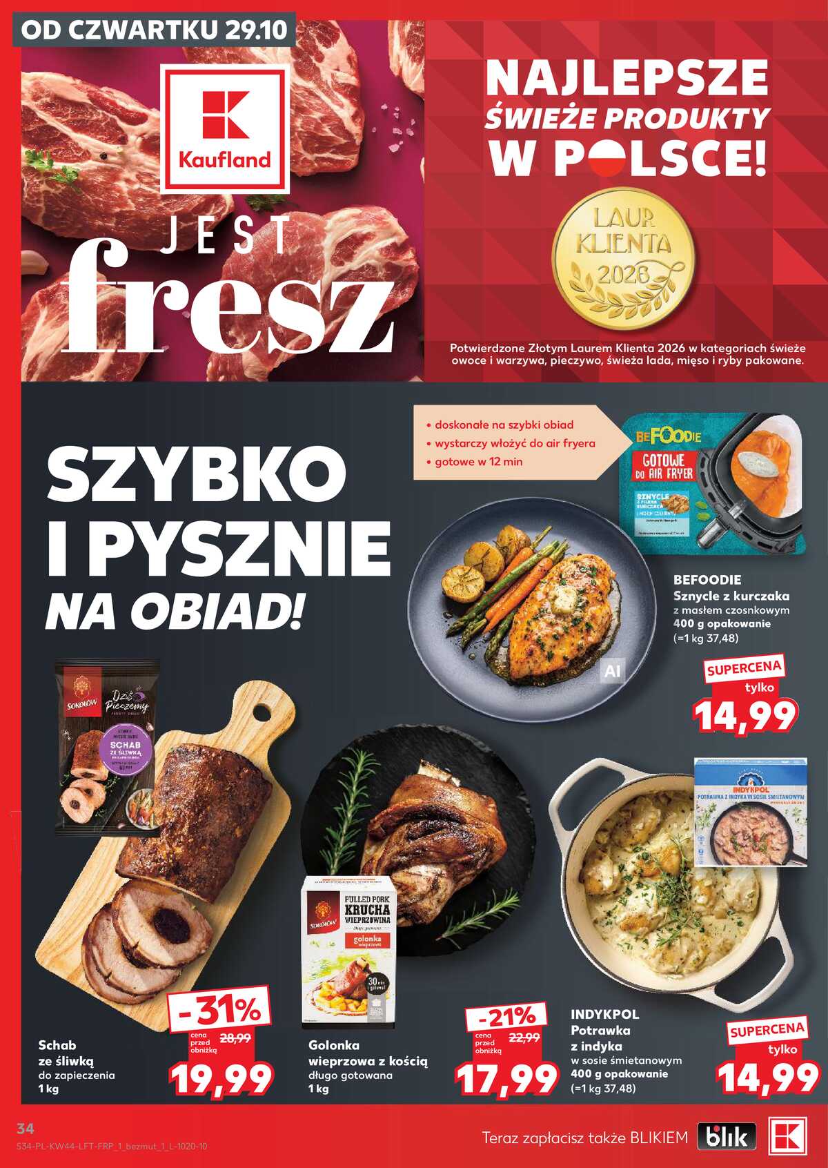 Leták Kaufland Polsko 29.10.-4.11.2026 - Týdenní zpravodaj strana 34