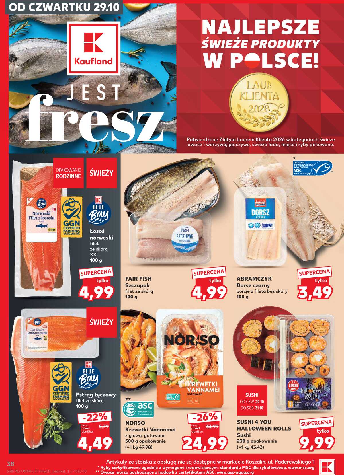 Leták Kaufland Polsko 29.10.-4.11.2026 - Týdenní zpravodaj strana 38