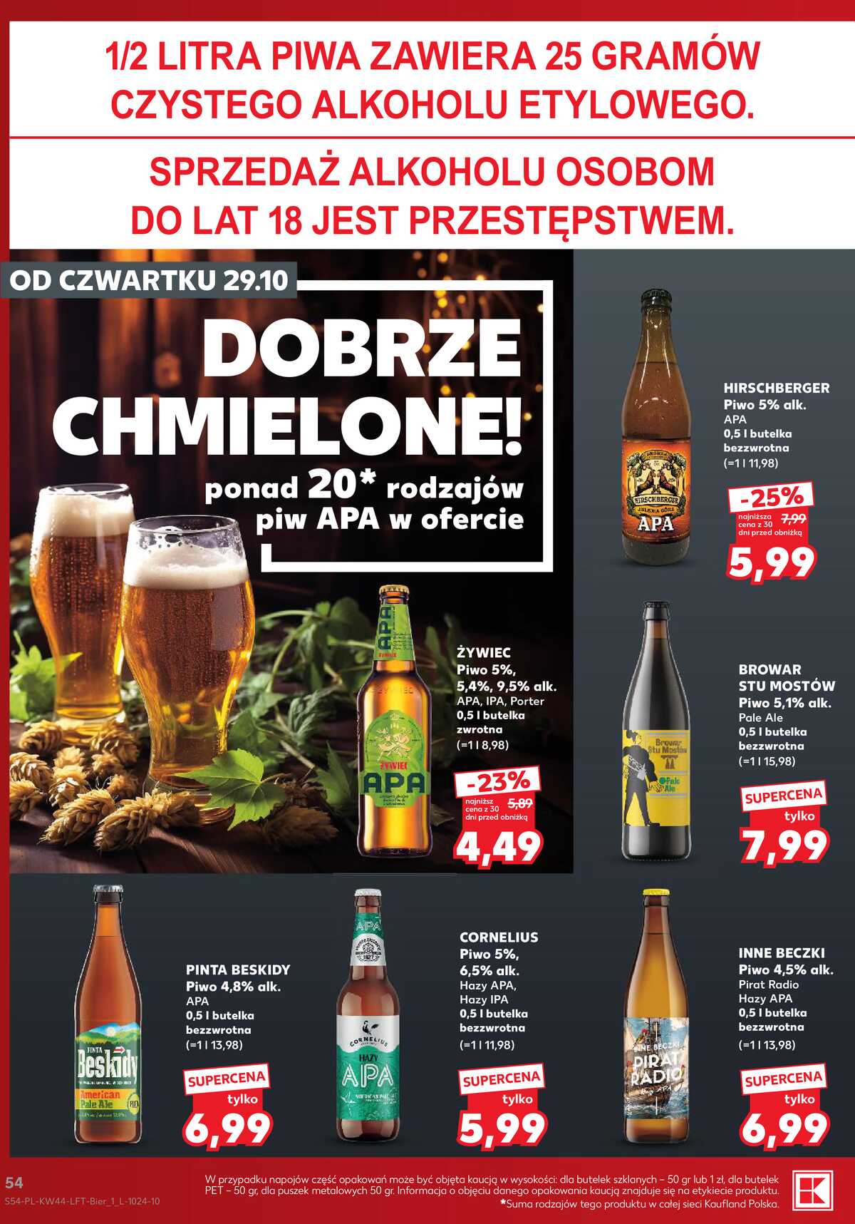 Leták Kaufland Polsko 29.10.-4.11.2026 - Týdenní zpravodaj strana 54