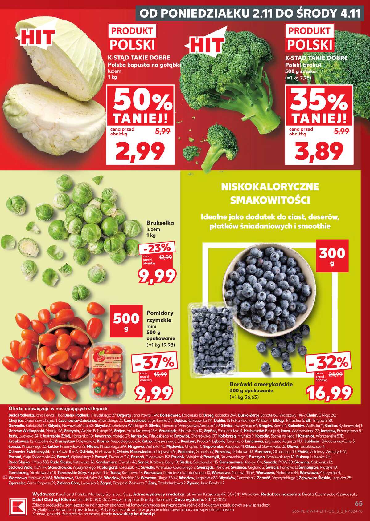 Leták Kaufland Polsko 29.10.-4.11.2026 - Týdenní zpravodaj strana 65