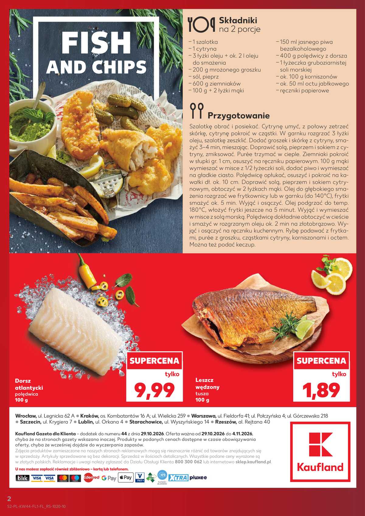 Leták Kaufland Polsko 29.10.-4.11.2026 - Ryby z našeho pultu strana 2