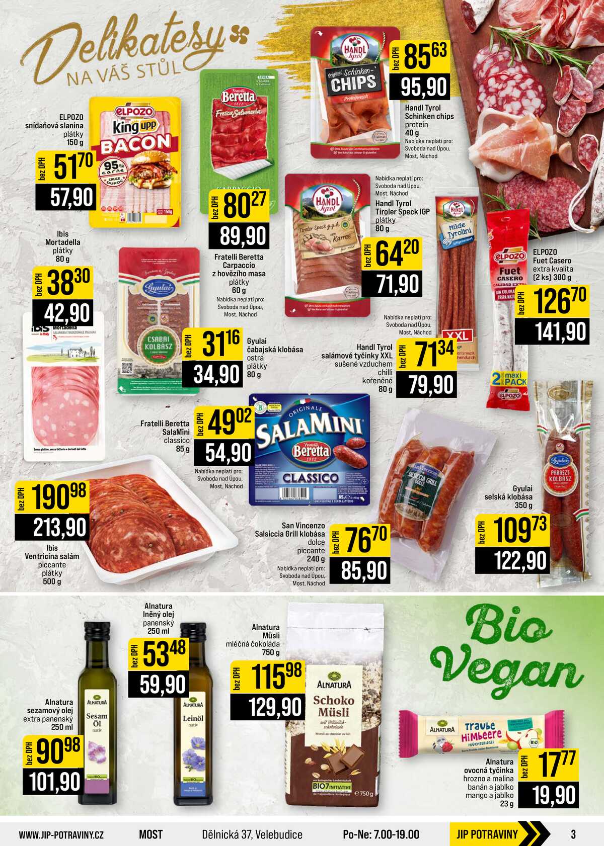 JIP Cash & Carry České Budějovice, Most, Náchod, Polička, Sušice a Svoboda nad Úpou od 28.10. do 3.11.2026 strana 3
