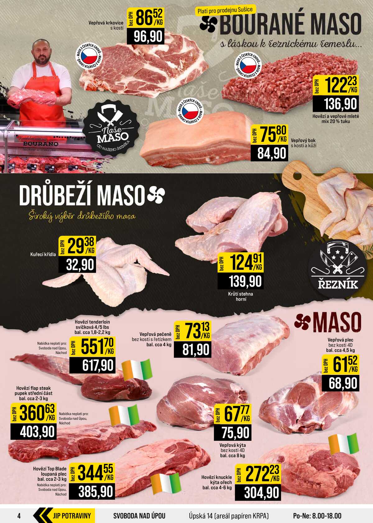 JIP Cash & Carry České Budějovice, Most, Náchod, Polička, Sušice a Svoboda nad Úpou od 28.10. do 3.11.2026 strana 4