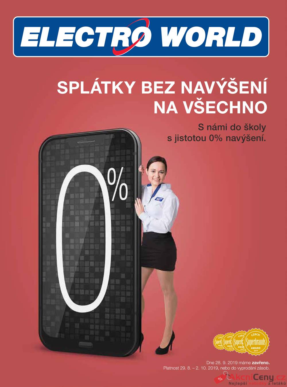 Leták Electro World - Electro World od 29.8. do 2.10.2019 - strana 1 Leták Electro World - Electro World od 29.8. do 2.10.2019 - strana 1
