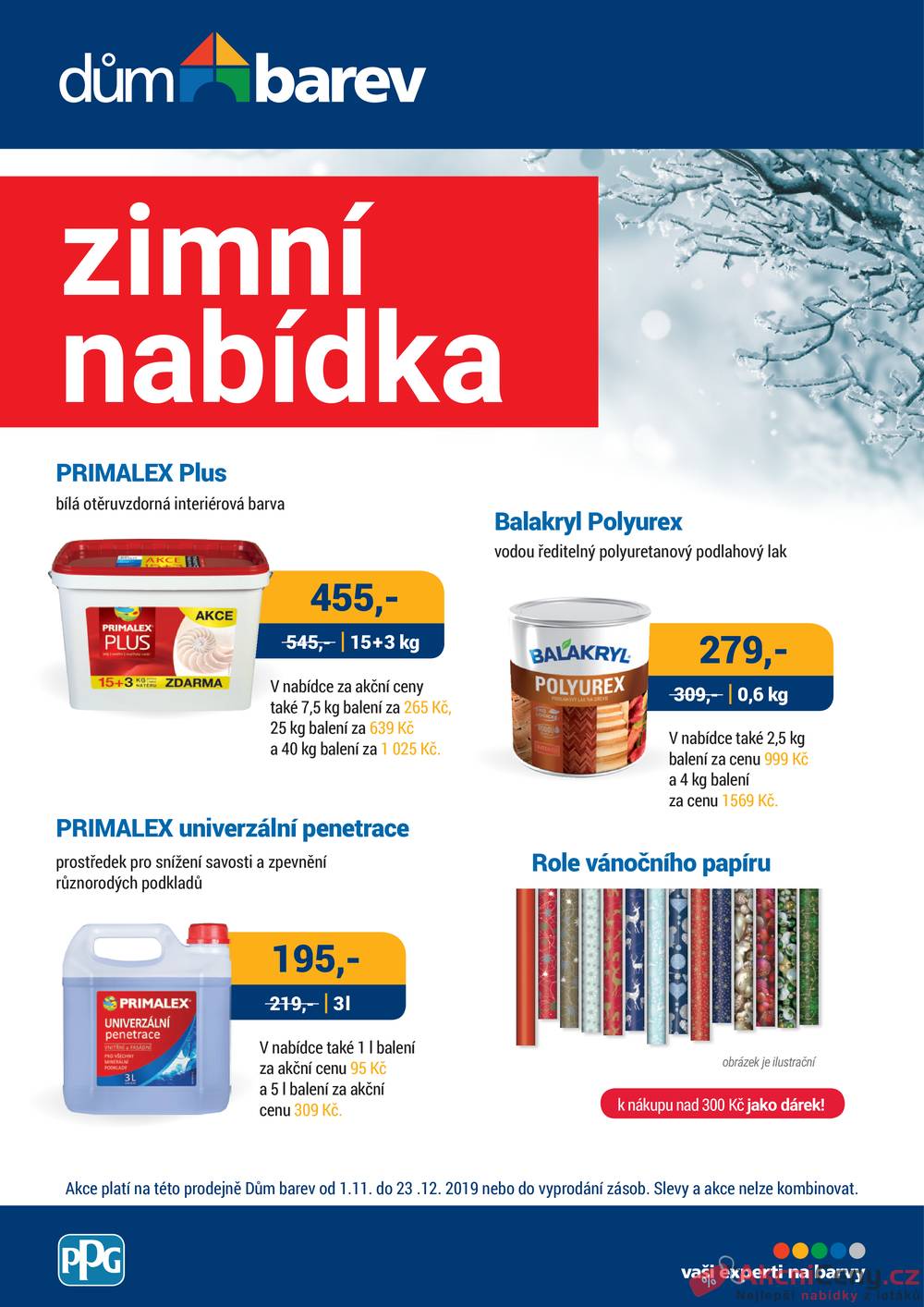Leták Dům barev - Dům barev od 1.11. do 30.11.2019 - strana 1 Leták Dům barev - Dům barev od 1.11. do 30.11.2019 - strana 1