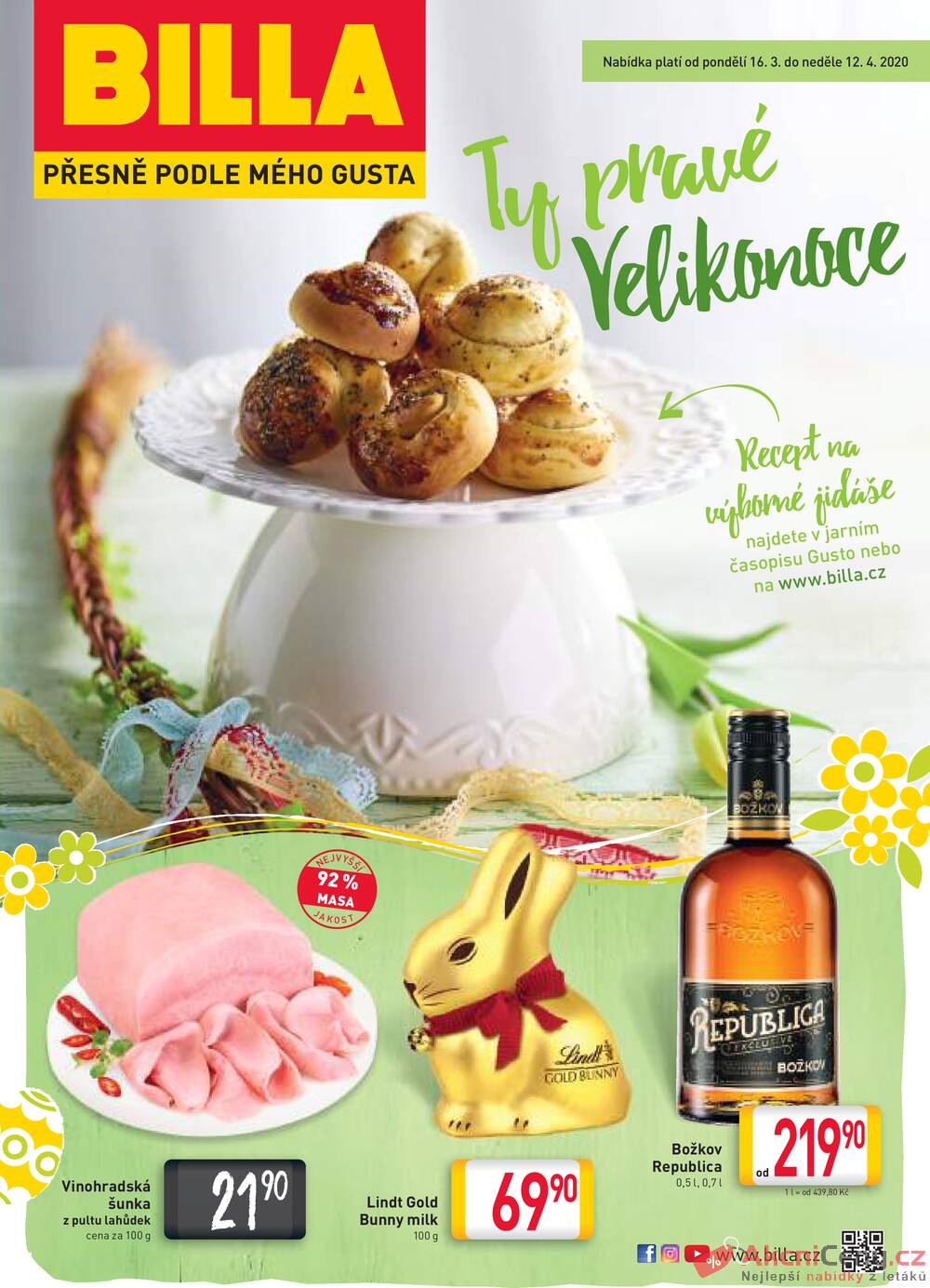 Leták Billa - Billa katalog Velikonoce od 16.3. do 12.4.2020 - strana 1 Leták Billa - Billa katalog Velikonoce od 16.3. do 12.4.2020 - strana 1