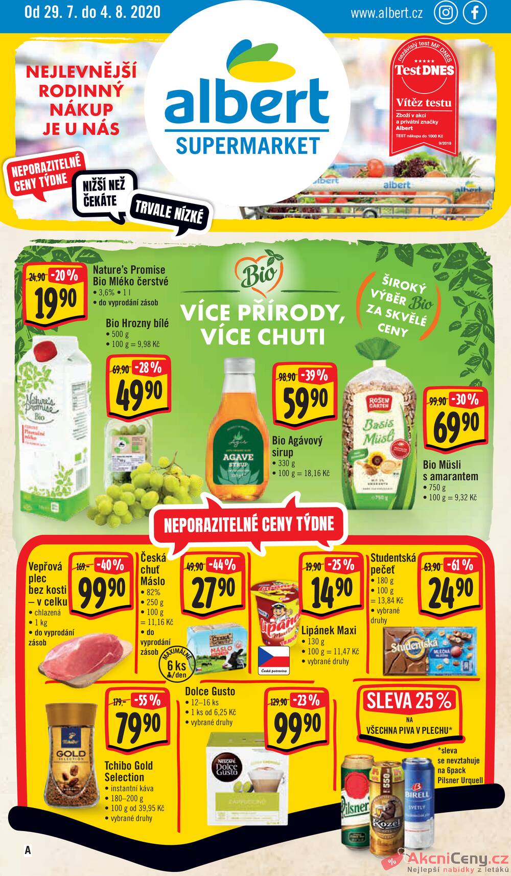 Leták Albert - Albert Supermarket od 29.7. do 4.8.2020 - strana 1 Leták Albert - Albert Supermarket od 29.7. do 4.8.2020 - strana 1