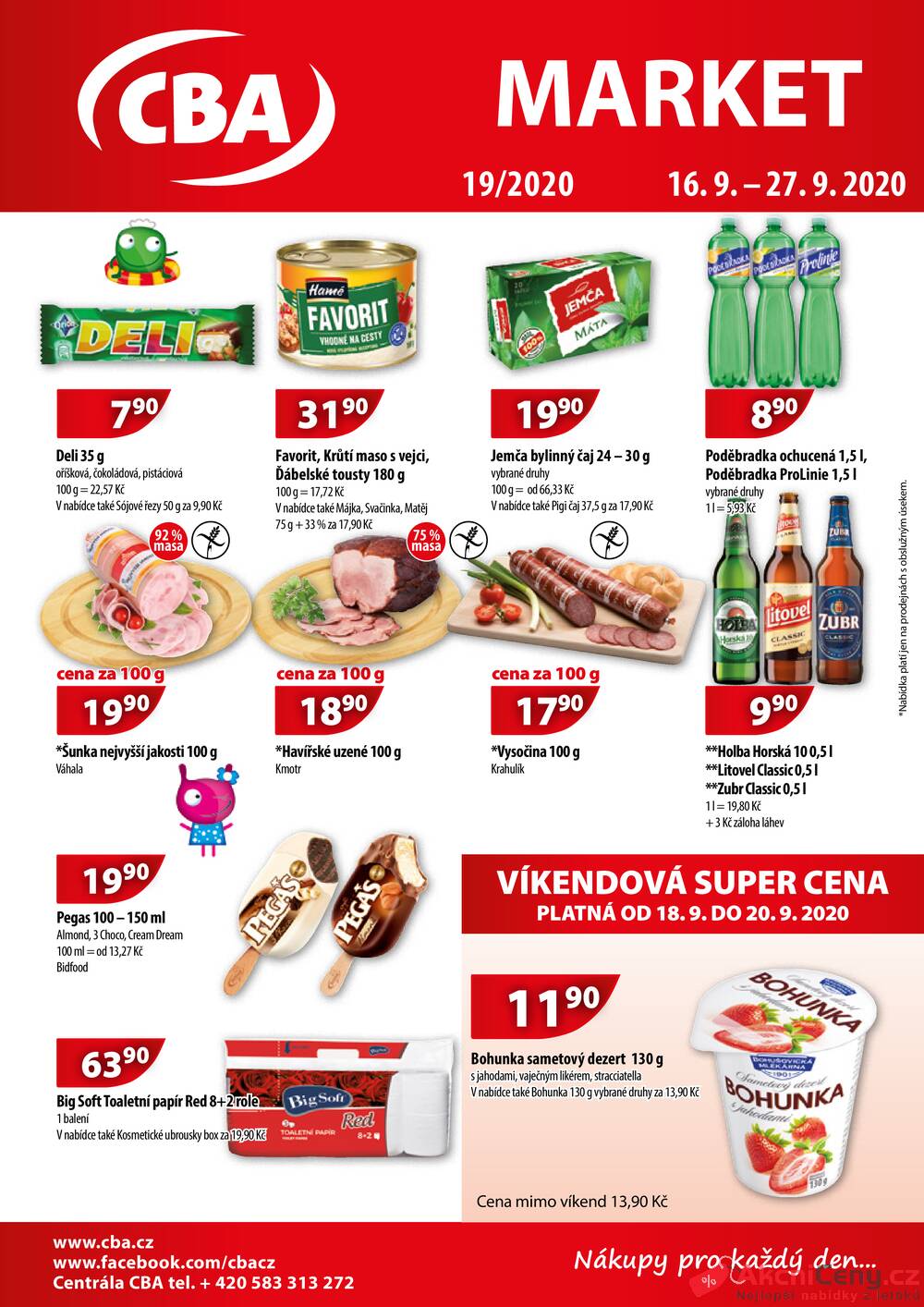 Leták CBA prodejní družstvo - CBA Market od 16.9. do 27.9.2020 - strana 1 Leták CBA prodejní družstvo - CBA Market od 16.9. do 27.9.2020 - strana 1