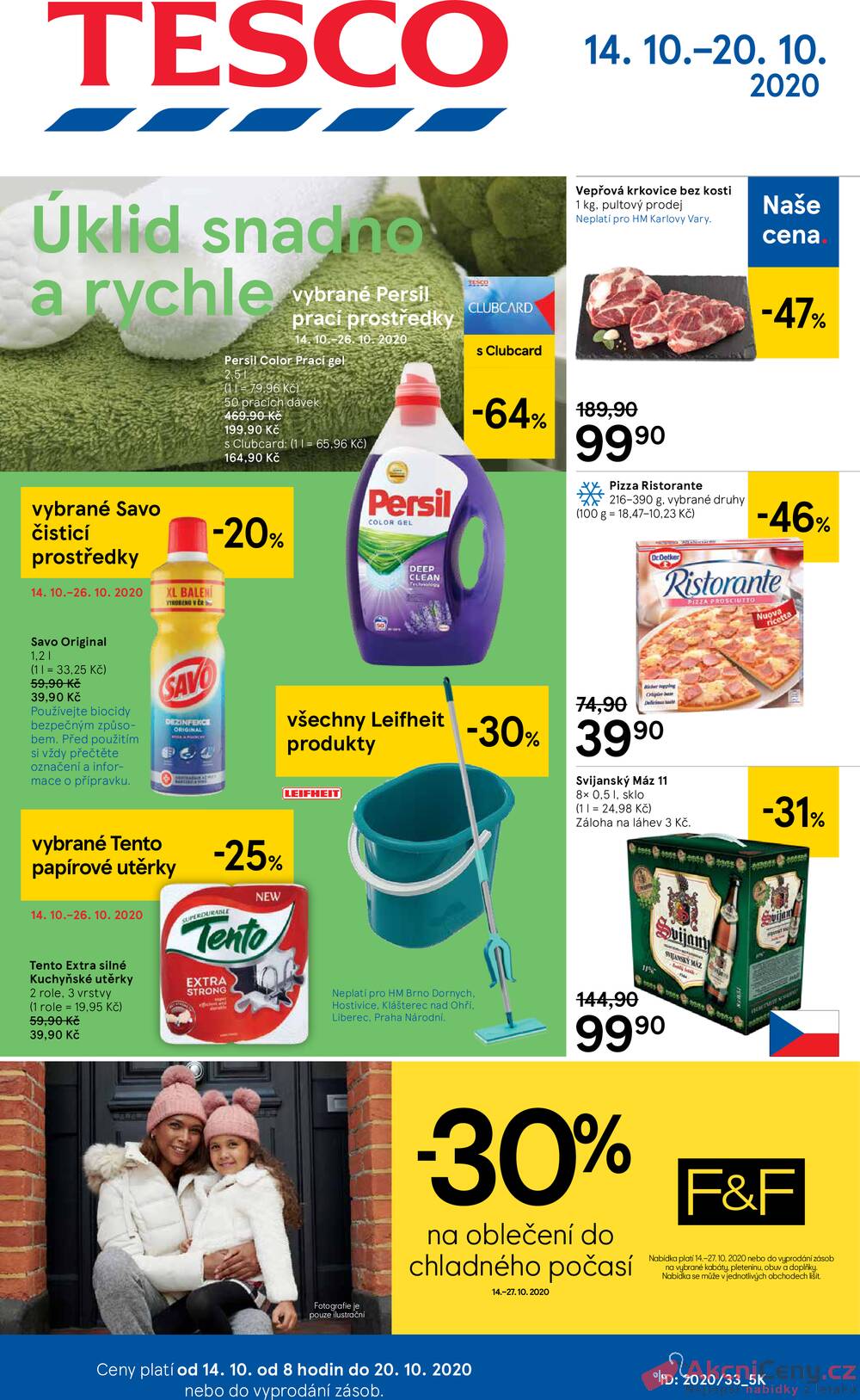 Leták Tesco - Tesco malé hypermarkety od 14.10. do 20.10.2020 - strana 1 Leták Tesco - Tesco malé hypermarkety od 14.10. do 20.10.2020 - strana 1