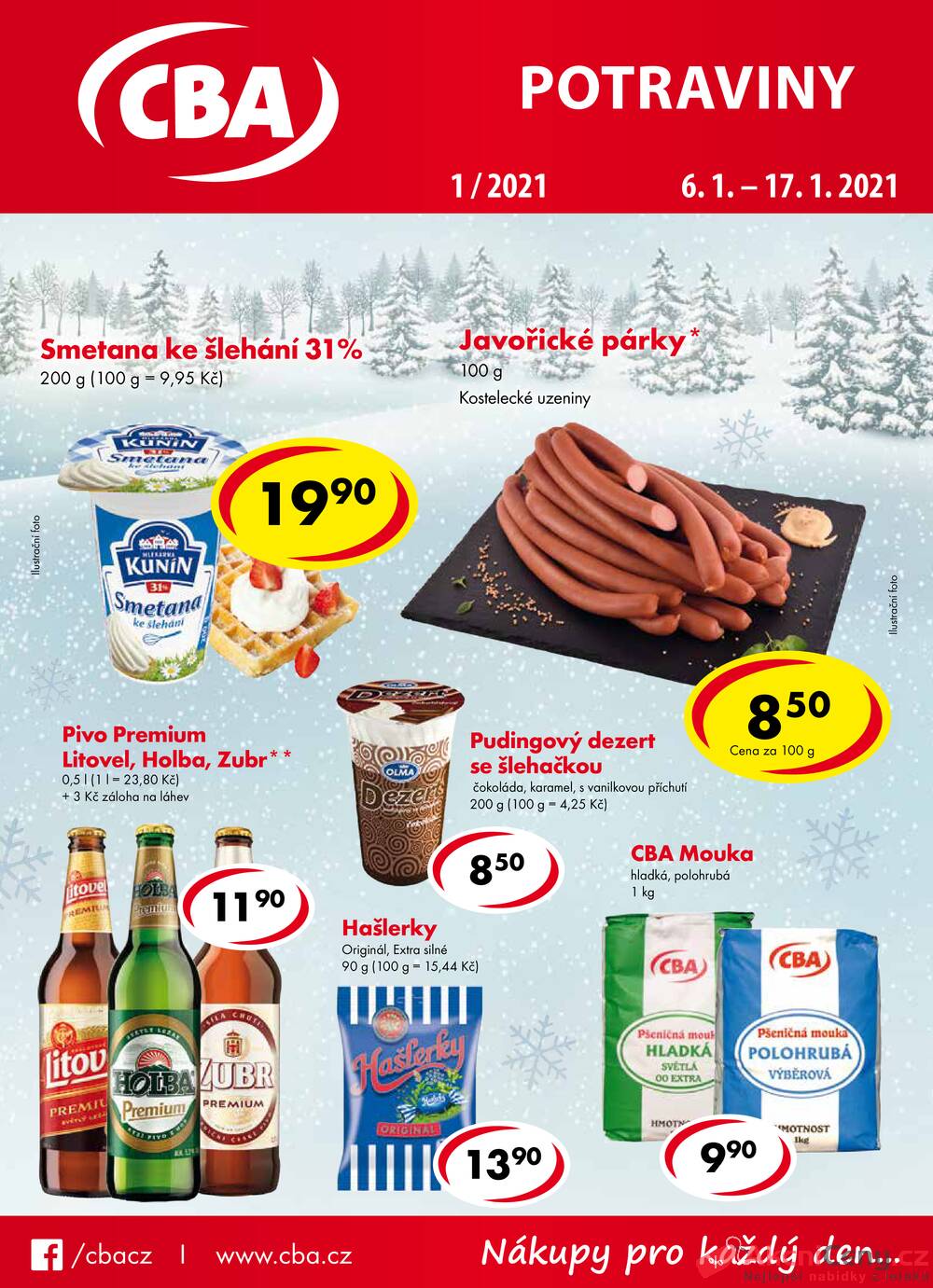 Leták CBA prodejní družstvo - CBA potraviny od 6.1. do 17.1.2021 - strana 1 Leták CBA prodejní družstvo - CBA potraviny od 6.1. do 17.1.2021 - strana 1