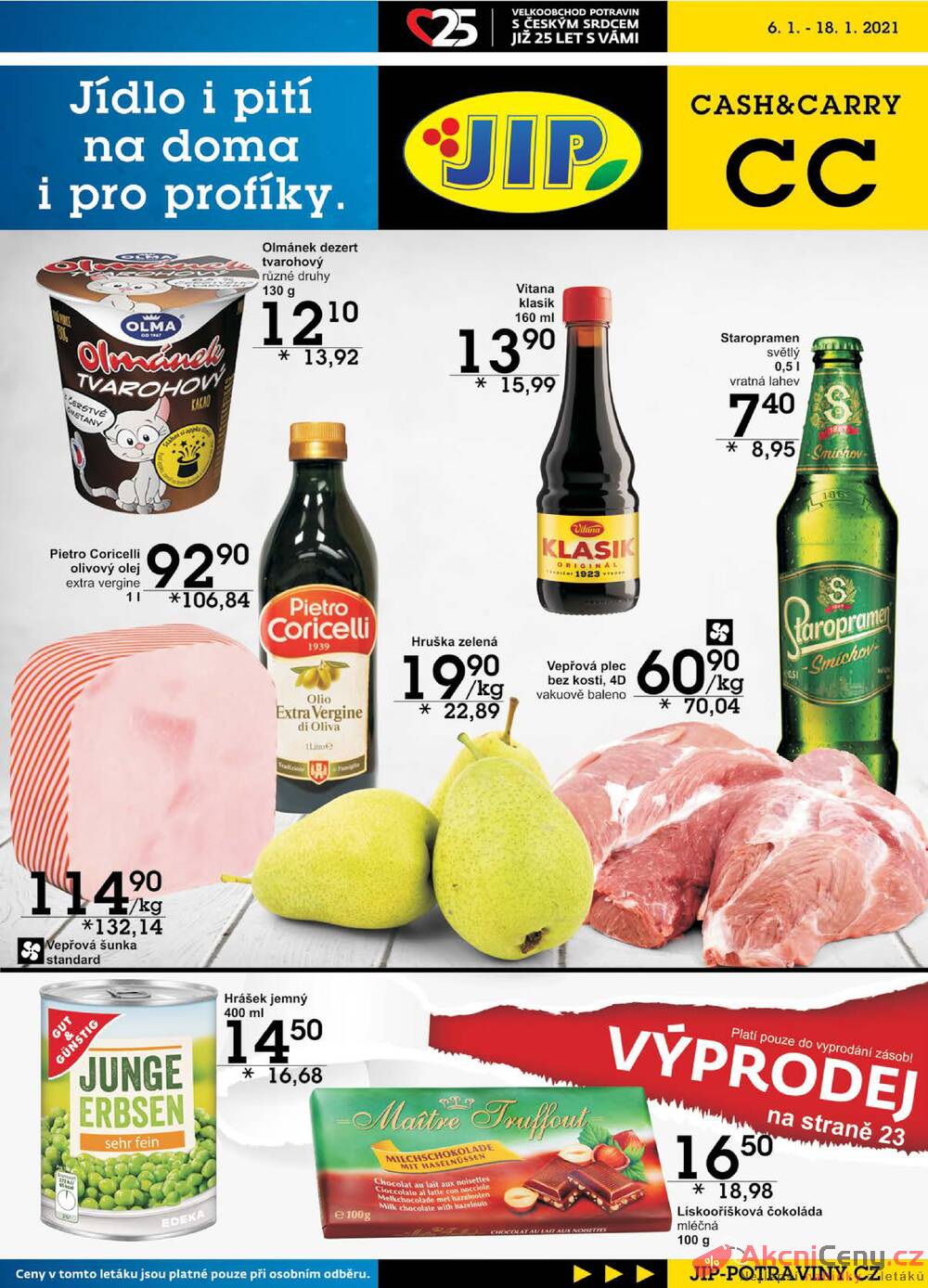 Leták JIP - JIP Cash & Carry Brno, České Budějovice, Most, Náchod, Polička, Sušice a Svoboda nad Úpou od 6.1. do 18.1.2021 - strana 1 Leták JIP - JIP Cash & Carry Brno, České Budějovice, Most, Náchod, Polička, Sušice a Svoboda nad Úpou od 6.1. do 18.1.2021 - strana 1