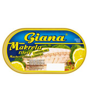 Giana Makrela filety 170g, vybrané druhy