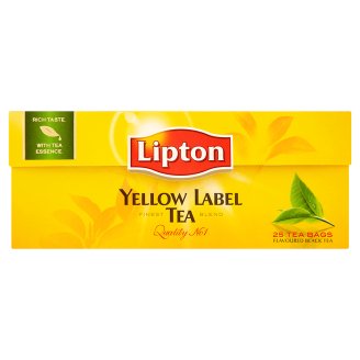 Lipton čaj černý čaj Yellow Label 25 sáčků, vybrané druhy 