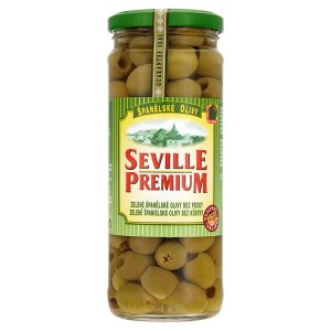 Seville Premium Zelené španělské olivy bez pecky 450g