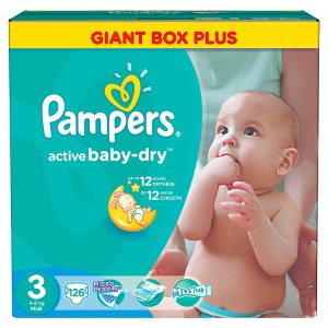 Pampers Active Baby-Dry Dětské jednorázové pleny 3 midi 126 ks