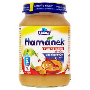 Hamánek Ovocná kašička jablečná s bezlepkovými piškoty 190g