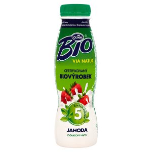 Olma Bio Via natur jahoda jogurtový nápoj 320g