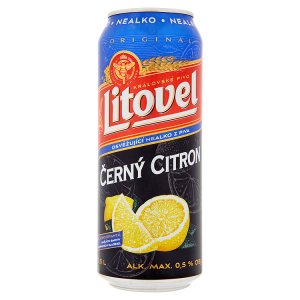 Litovel Černý citron míchaný nápoj z nealkoholického piva 0,5l