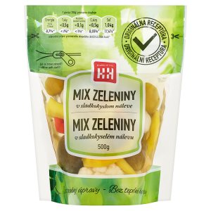 H+H Mix zeleniny v sladkokyselém nálevu 500g