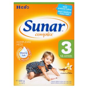 Sunar Complex 3 vanilka sušená mléčná výživa pro malé děti 2 x 300g