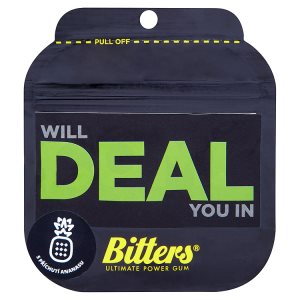 Bitters Will deal you in energetická žvýkačka s příchutí ananasu 3 x 4,5g