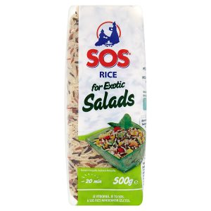 SOS Rýže parboiled s divokou a červenou rýží 500g