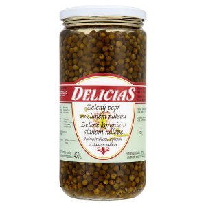 Delicias Zelený pepř ve slaném nálevu 720ml
