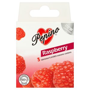 Pepino Raspberry Kondomy z přírodního latexu anatomicky tvarované s malinovou vůní 3 ks