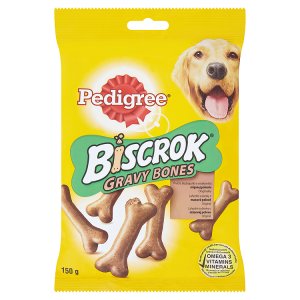 Pedigree Biscrok Gravy bones lahodné sušenky v masové polevě original 150g
