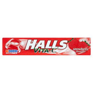 Halls Vita-C Dropsy s vitaminem C a jahodovou příchutí 33,5g