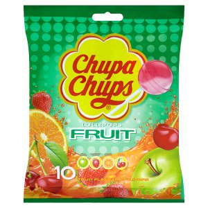 Chupa Chups Směs dropsů s ovocnými dřeněmi 10 ks 120g