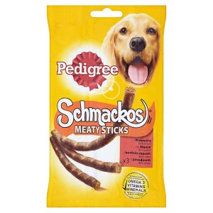 Pedigree Schmackos Meaty Sticks s hovězím masem 3 x 11g