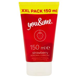 you & me strawberry lubrikační gel s jahodovým aroma 150ml