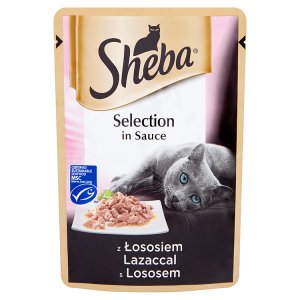 Sheba Selection in Sauce Kompletní krmivo pro dospělé kočky s lososem 85g