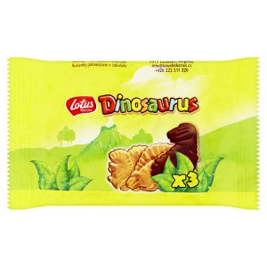 Lotus Dinosaurus Sušenky polomáčené v čokoládě 56g