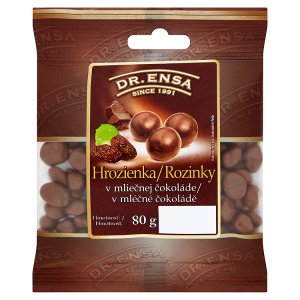 Dr. Ensa Rozinky v mléčné čokoládě 80g