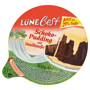 Lünebest Čokoládový pudink s vanilkovou polevou 400g