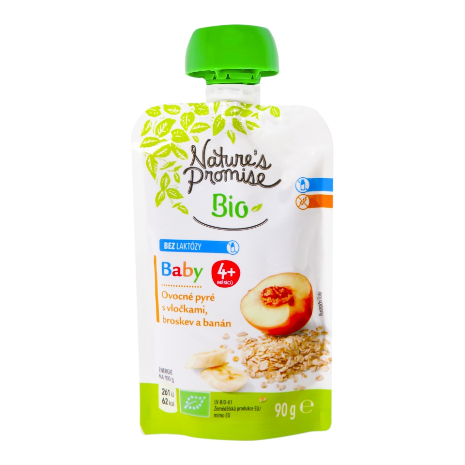 Nature's Promise Bio Baby Ovesná kaše broskev-baná