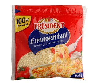 Président Emmental Strouhaný tvrdý sýr
