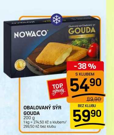 OBALOVANÝ SÝR GOUDA 200 g