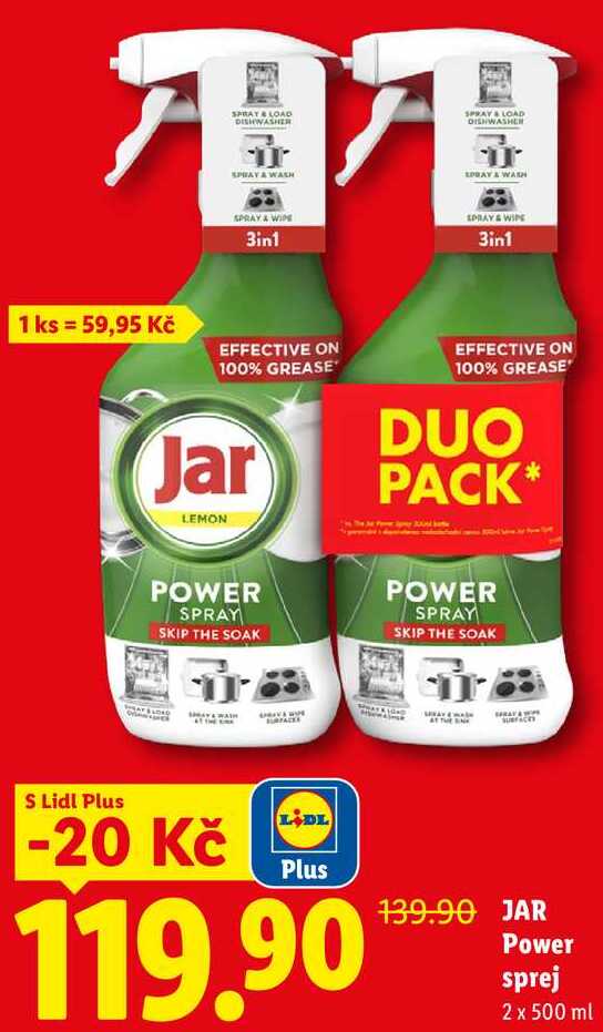 JAR Power sprej, 2 x 500 ml 