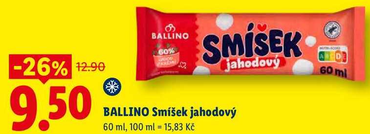 BALLINO Smíšek jahodový, 60 ml