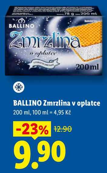 BALLINO Zmrzlina v oplatce, 200 ml