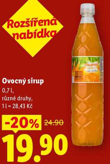 Ovocný sirup, 0,7 1