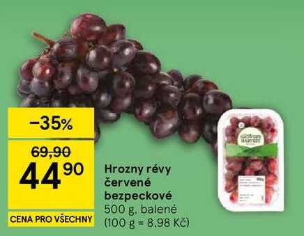 Hrozny révy červené bezpeckové, 500 g