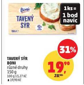 TAVENÝ SÝR BONI různé druhy, 150 g