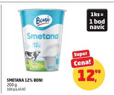 SMETANA 12% BONI, 200 g