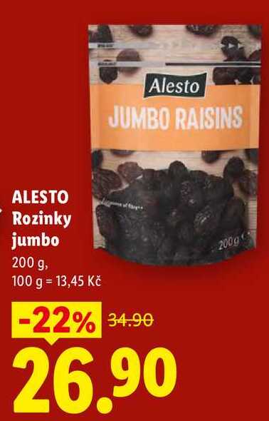 ALESTO Rozinky jumbo, 200 g