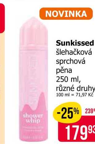 Sunkissed šlehačková sprchová pěna 250 ml, různé druhy