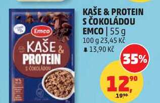 KAŠE & PROTEIN S ČOKOLÁDOU EMCO, 55 g